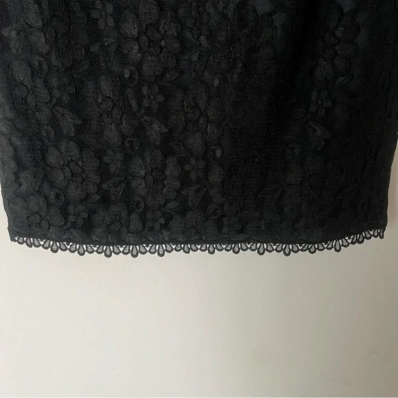 Vintage 80s 90s Lace Black Dress by Magali Collection - Picture 4 of 8